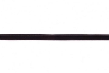 Elastisches Paspelband, glänzend, 10 mm, schwarz, 1 Meter